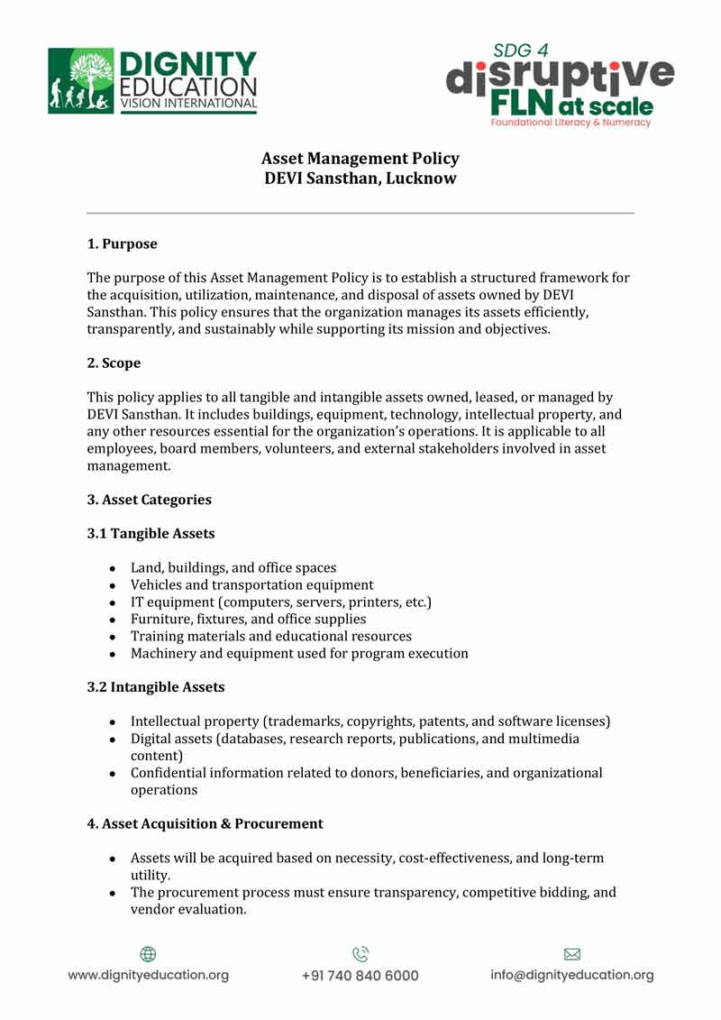 Asset Management Policy