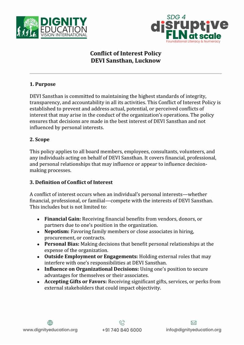 Conflict of Interest Policy
