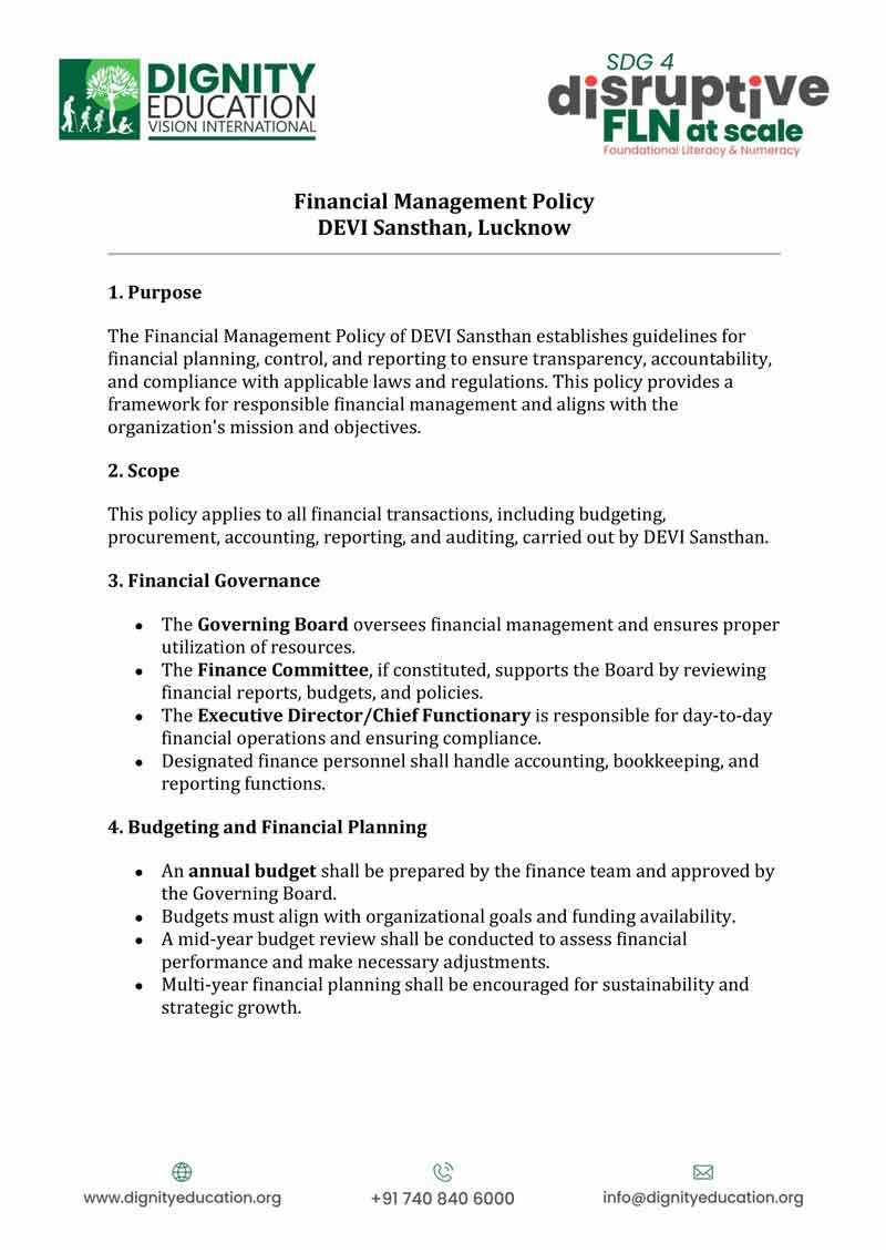 Financial Management Policy