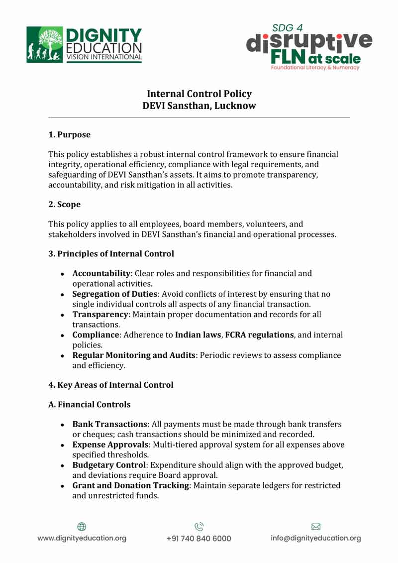 Internal Control Policy