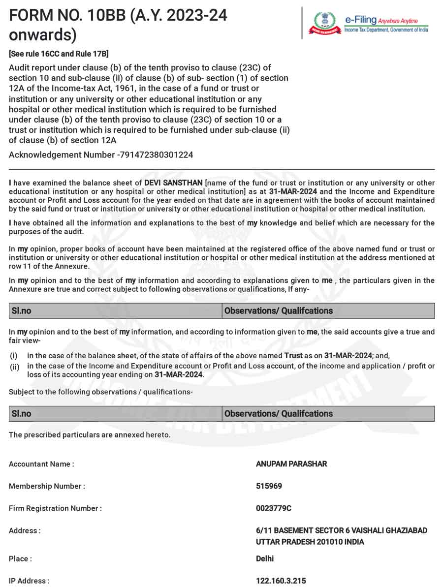 Audited Finances 23-24
